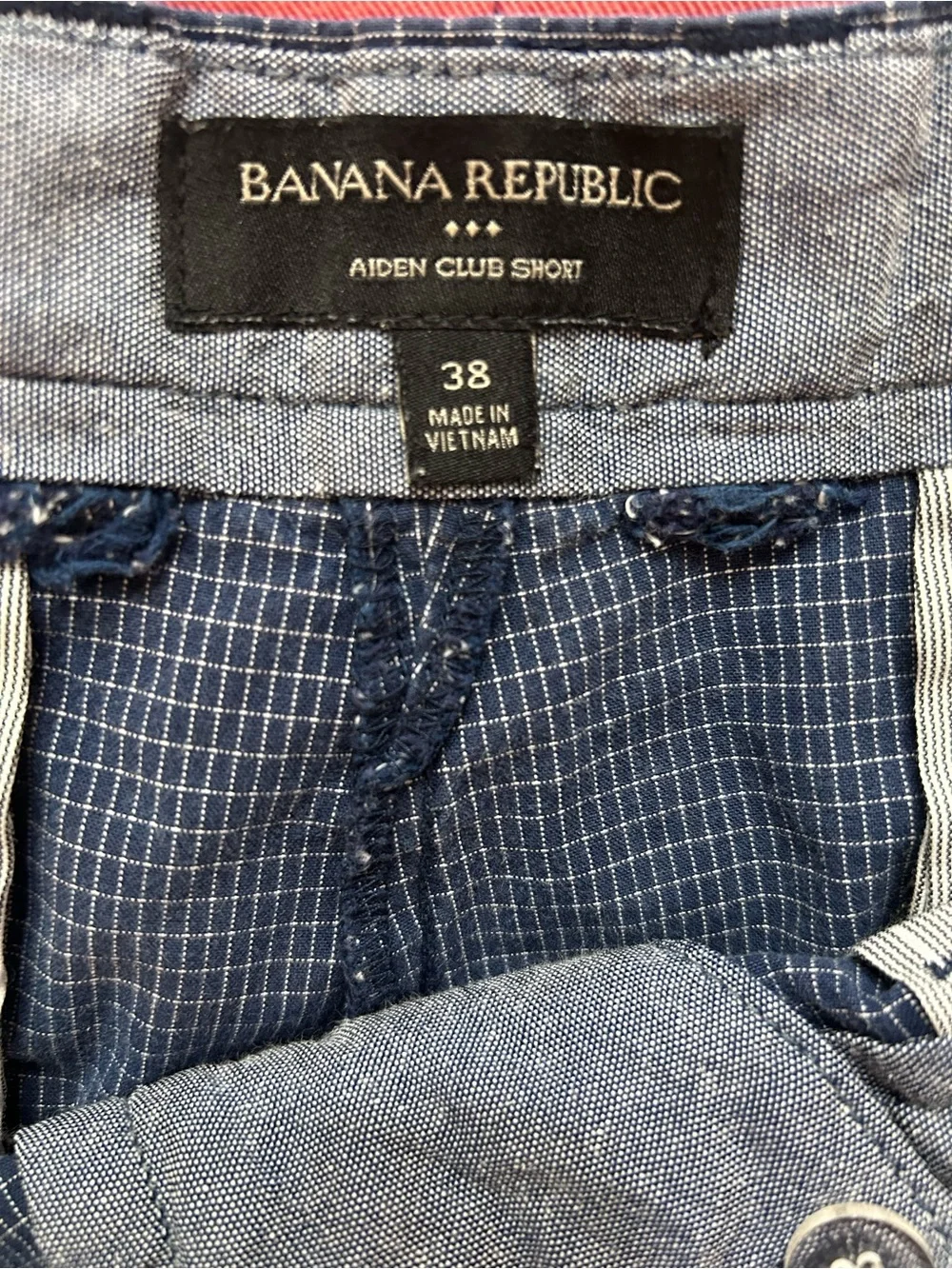 Banana Republic‎ Navy Textured Flat-Front Shorts